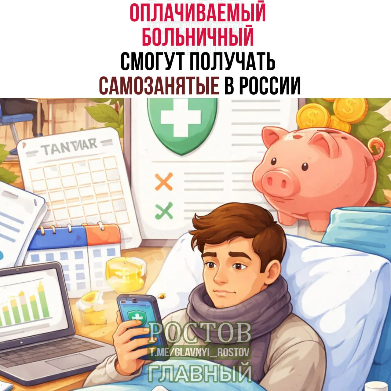 Самозанятым предлагают оплачиваемый больничный: базовая выплаты 35 000 ₽ при взносах 1 344 ₽ в месяц, повышенная — 50 000 ₽ при взносах 1 920 ₽. Оформить можно через «Мой налог», Госуслуги или Пенсионный фонд.
