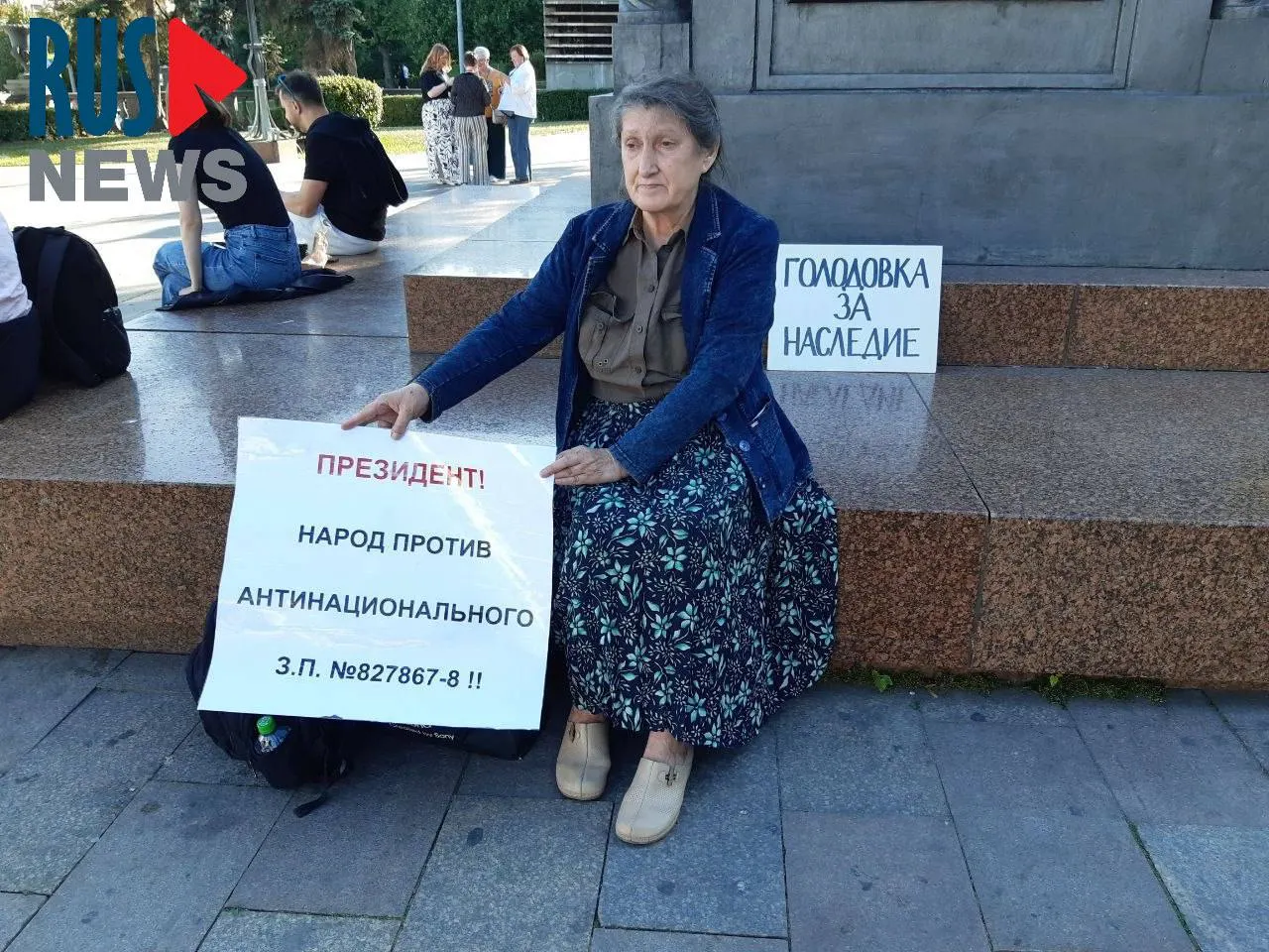 Председатель новосибирского отделения ВООПИК Наталья Шамина устроила голодовку у памятника Кириллу и Мефодию в защиту наследия; через час её доставили в отделение полиции.