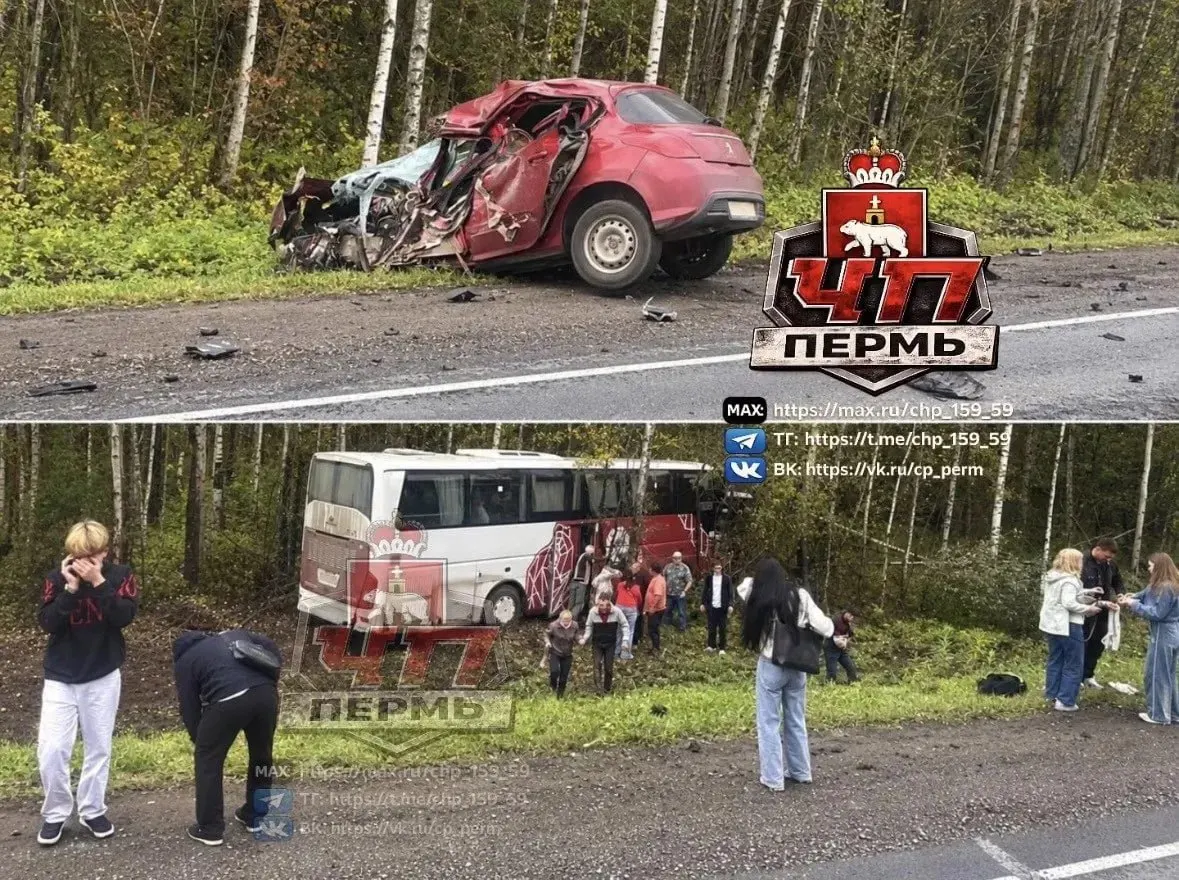 Один человек погиб, 15 пострадали — в ДТП задействованы три автобуса, произошли на трассах в разных регионах: у Перми — Березники, в Санкт‑Петербурге и Архангельской области.