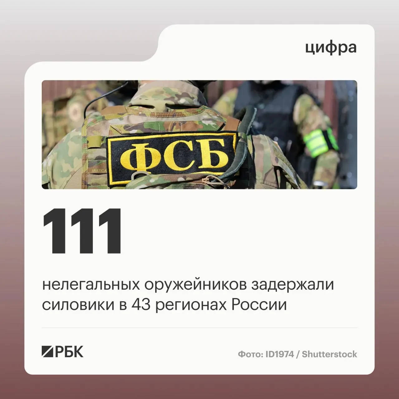 Задержанные восстанавливали боевые свойства гражданского оружия в подпольных мастерских и продавали его; спецоперация прошла в 43 регионах России, остановлены 37 подпольных мастерских.